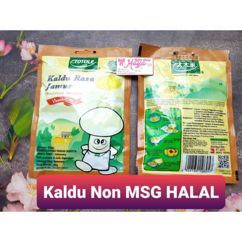 Totole jamur Kaldu Non MSG kalduku ayam dashi kaldu ikan halal bumbu penyedap mpasi vegan vegetarian miso soup