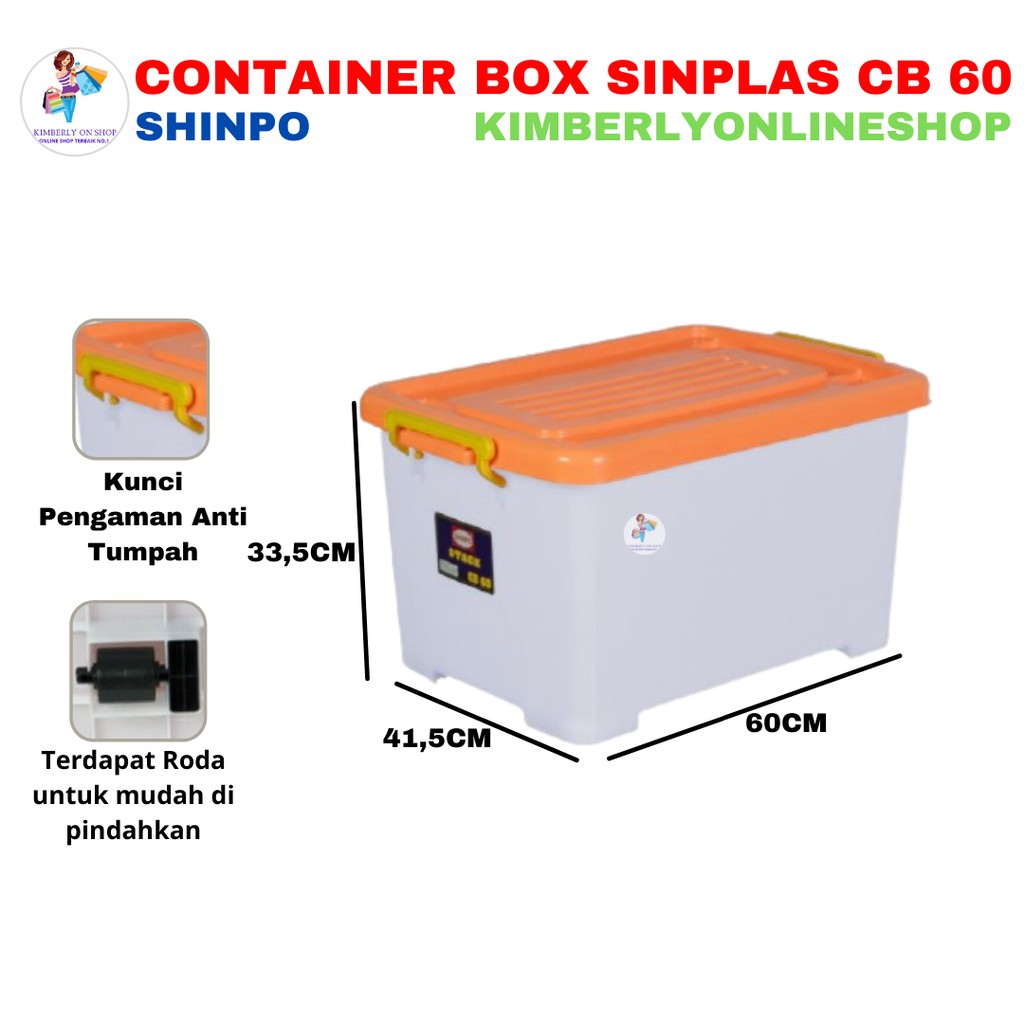 Box plastik utk menyimpan serbaguna (container box) Shinpo Stack CB 60