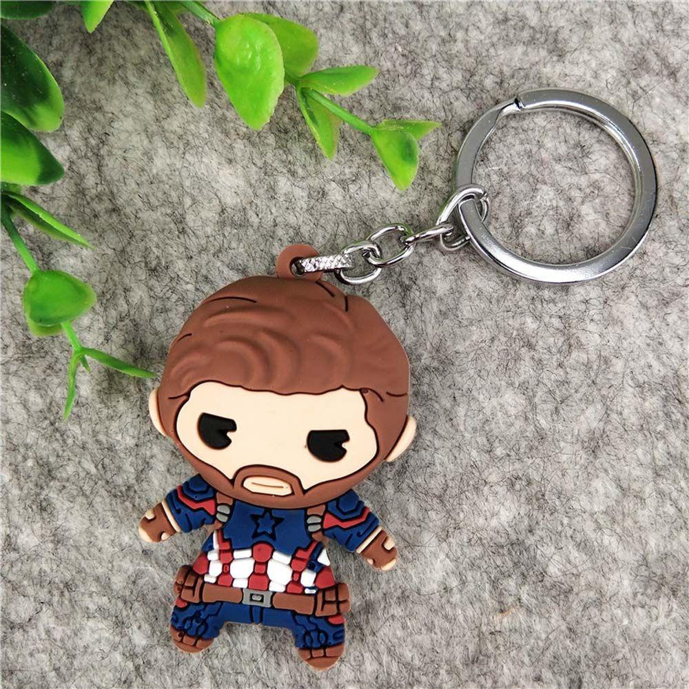 [Elegan] Deadpool Gantungan Kunci Deadpool Anime Liontin Animasi Peripheral Anime Mainan Spider Man Figure Keychain Tree Man Key Ring