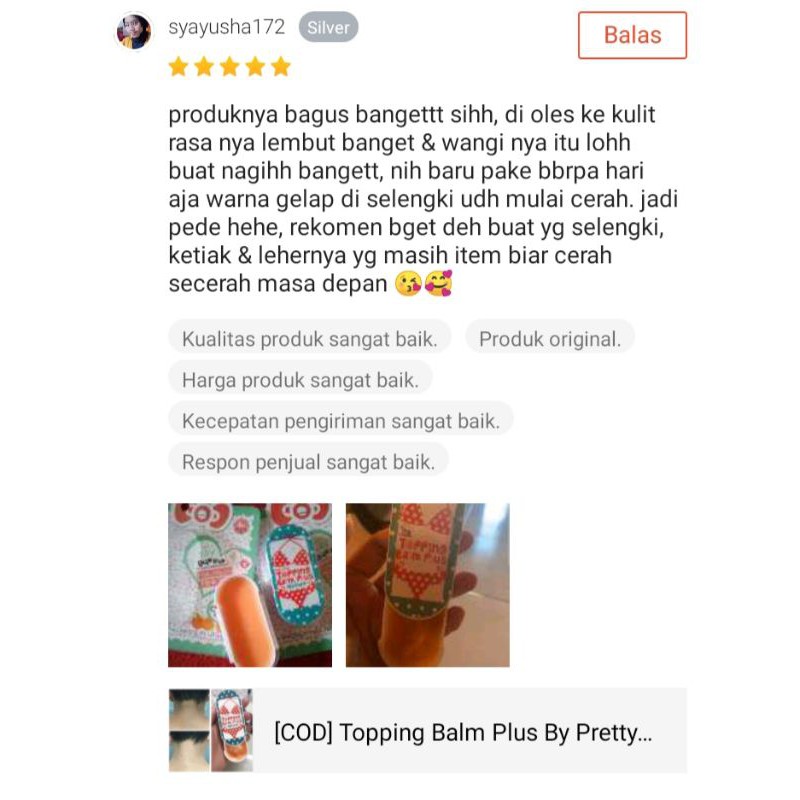 TOPPING BALM PLUS ORIGINAL THAILAND PEMUTIH SELANGKANGAN BOKONG KETIAK PANTAT LEHER BY LITTLE BABY TOPING BPOM