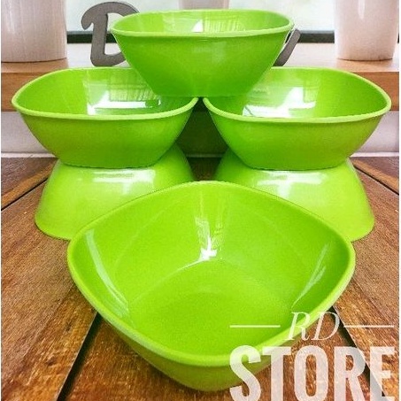 PROMO 6.PCS MANGKOK PERSEGI MELAMINE POLOS