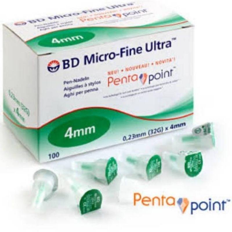 BD Mico-Fine 5mm dan Ultra-Fine 4mm Jarum Insulin Microfine Ultrafine Insul