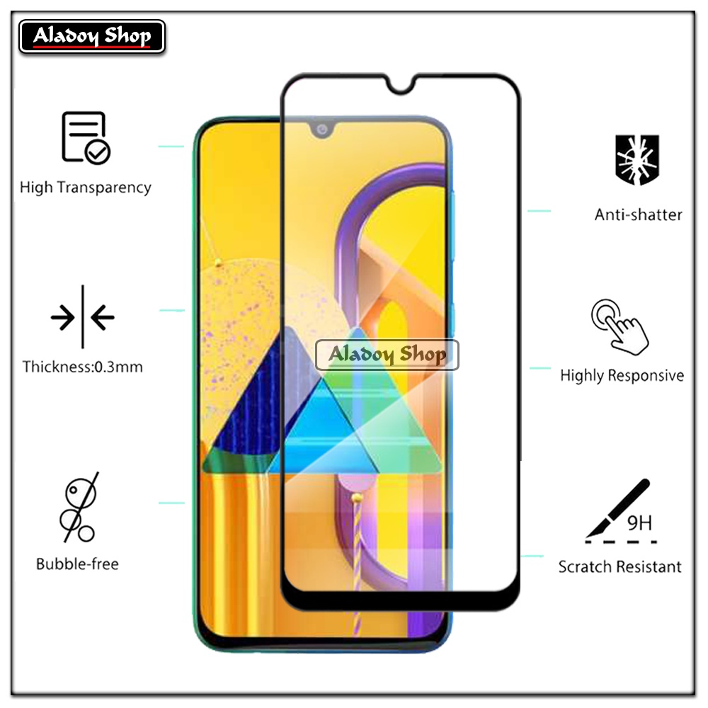 PAKET 3 IN 1 Tempered Glass Layar Samsung M30S Free Tempered Glass Camera dan Skin Carbon