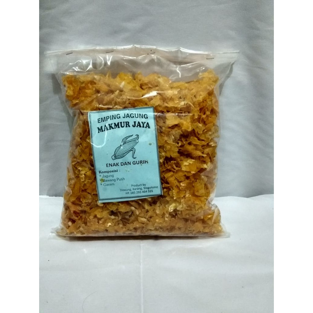 

Aneka Snack Emping Jagung Mentah Makmur Jaya Kemasan 400 gram/Oleh Oleh Khas Solo