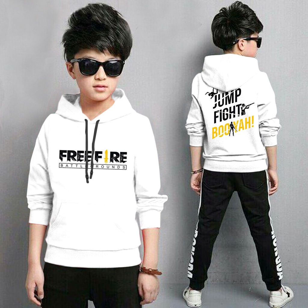 Hoodie Anak Ff Booyah Anak Gaming Bahan Fleece Tebal /Jaket Anak Laki Laki/Jaket Anak Terbaru/4-11 TAHUN(FLAVA_STORE)