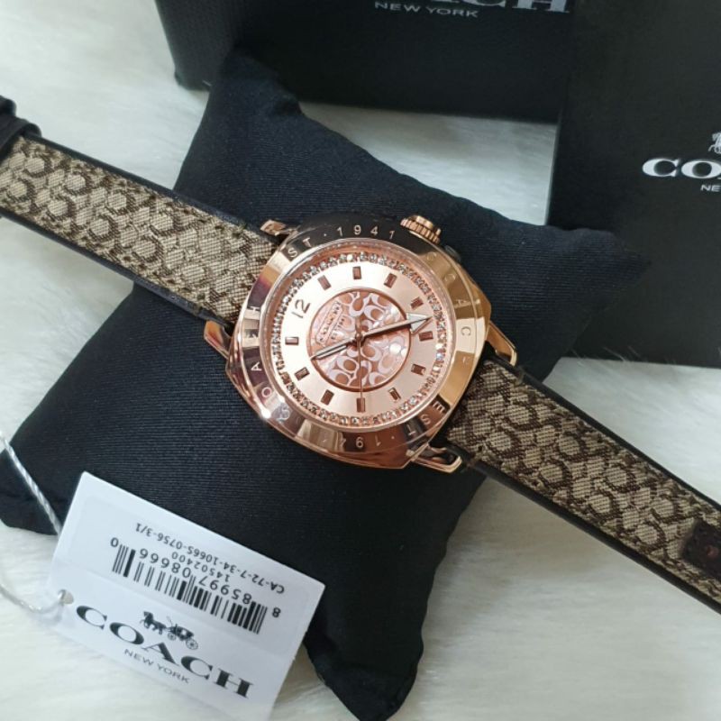 JAM TANGAN PRIA WANITA | RANTAI | KULIT | KARET | MURAH | WANITA COACH BODI ROSEGOLD
