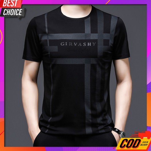 Baju Kaos Pria Kaos Lengan Pendek Distro Casual Kekinian Cod Bahan Ade Toretto-Baju Kaos Girva | Ka