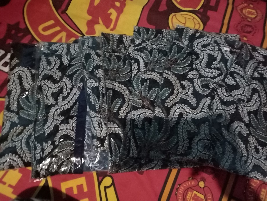 Batik Couple Kerja Kondangan Wanita Pria Kombinasi Hitam Modern M L Xl