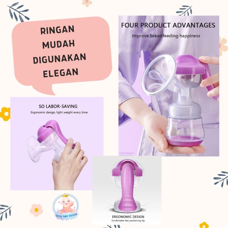 Premium Pompa Asi Manual Praktis Botol Susu Bayi 150ml