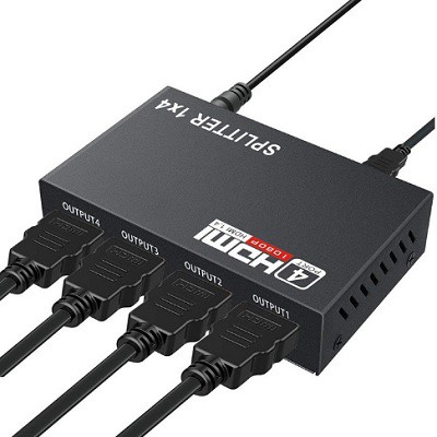 HDMI SPLITTER 4 PORT  HDMI  4 PORT HDMI PORT SPLITER HDMI 1 OUT 4