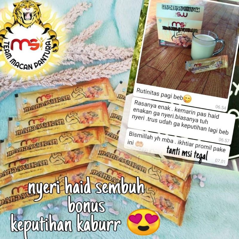 Manjavikan Msi kemasan Baru isi  @20 gram ) 1box 100%Asli