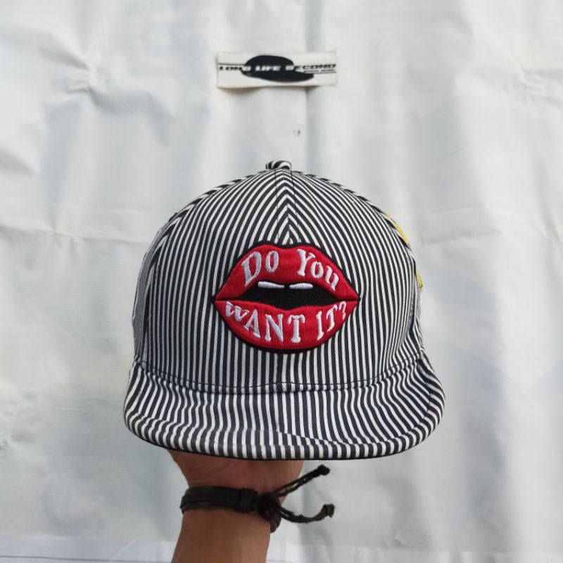 topi cap sepeda vital blue second bekas preloved original branded