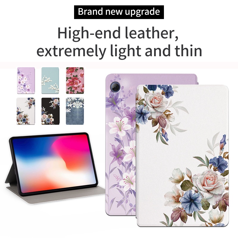 [Ready Stock] Untuk Huawei MatePad T 10s 10t10s T10 10.1-inch (2020) AGS3-L09 AGS3-W09 Fashion Tablet Casing Pelindung Mekar Bunga Cantik Flip Stand Cover