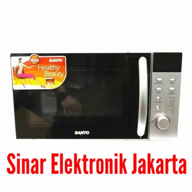 AQUA SANYO Microwave Oven AEM-S1812S. Kapasitas 17 Liter. Low Watt 400 Watt. Baru Bergaransi Resmi