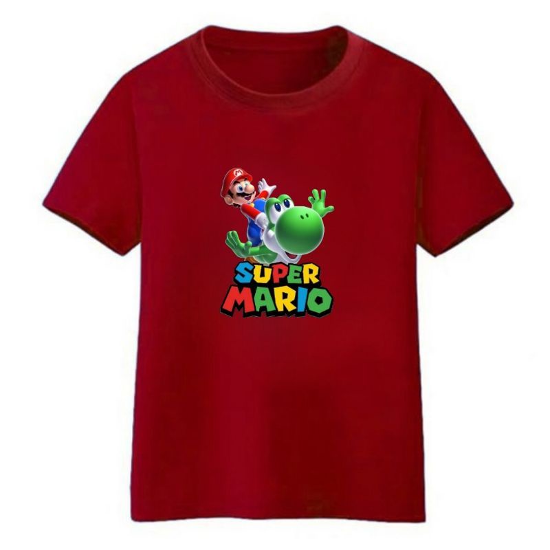 Baju Atasaan Kaos  Anak -Remaja Cowok/cewek SUPER MARIO