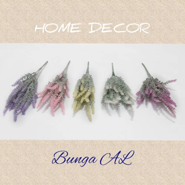 BUNGA PLASTIK LAVENDER BEDAK B8151 HIAS ARTIFICIAL B25C5P10 DEKORASI RUMAH