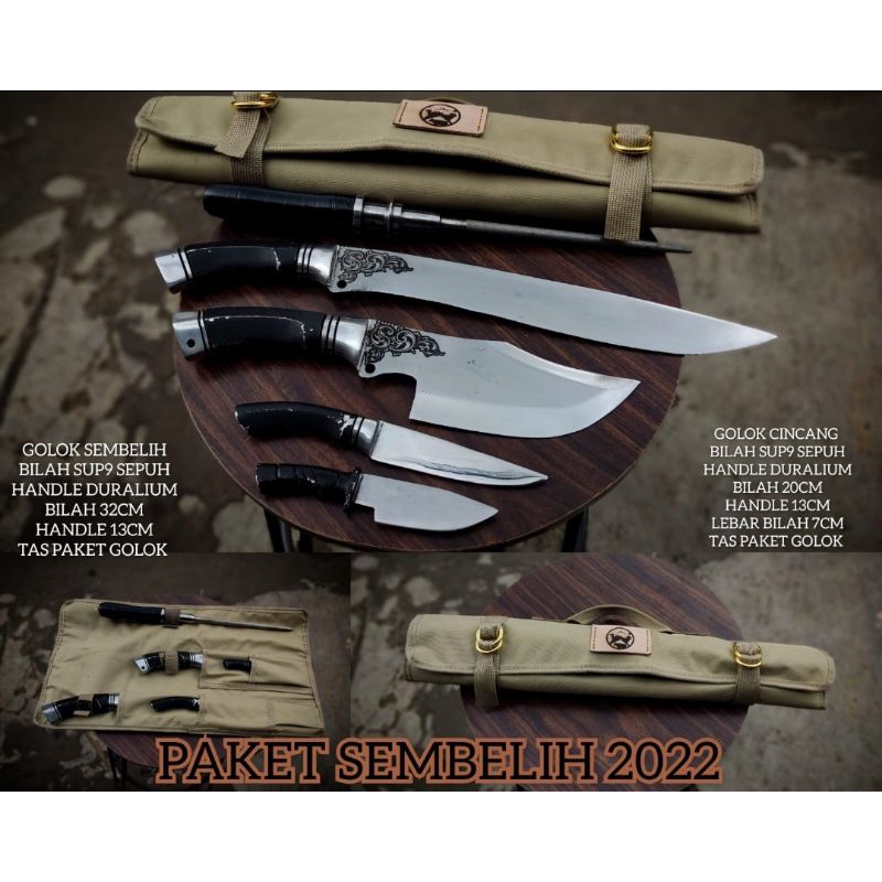 HEMAT ABIS Paket Pisau Sembelih 2022 Set Lengkap Custom Paket Qurban
