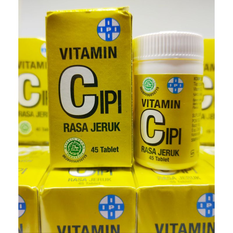 Vitamin C Ipi Botol 45 + 90 TABLET / Tablet Isap / Vitamin Anak / Dewasa / Rasa Jeruk