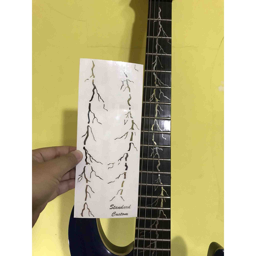 

Sticker Kilat Petir Menyambar Lightning Bolts Flash Fingerboard Inlay Gitar Fretboard Akustik Elektrik Klasik Nylon String Electric Guitar Decal