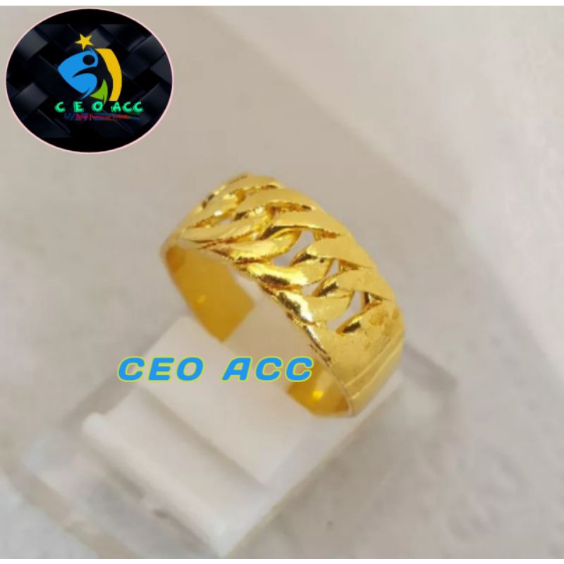 Cincin Wanita Titanium Imitasi Emas Palembang 24k
