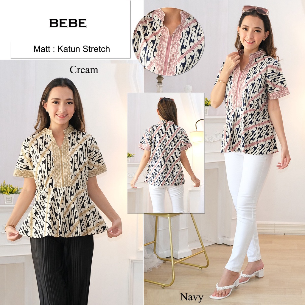 Evercloth Bebe / Anel - Atasan Batik Wanita / Baju Wanita / Batik Couple Modern Set / CELO