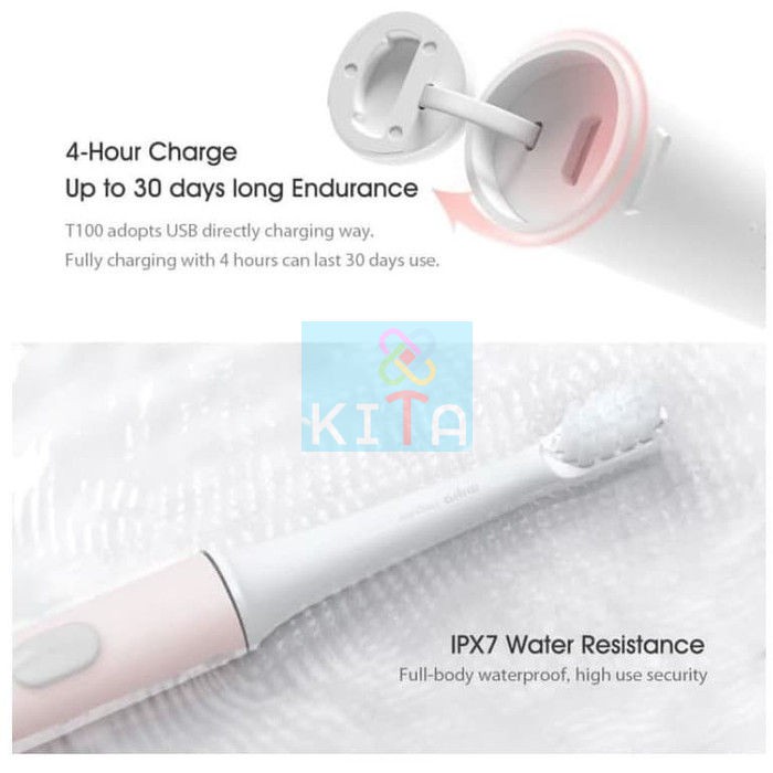 Sikat Gigi Elektrik Anti Air Rechargeable MIJIA T100 Electric Toothbrush