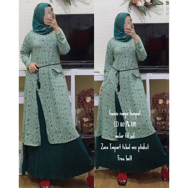 Gamis rompi tempel / gamis rompi