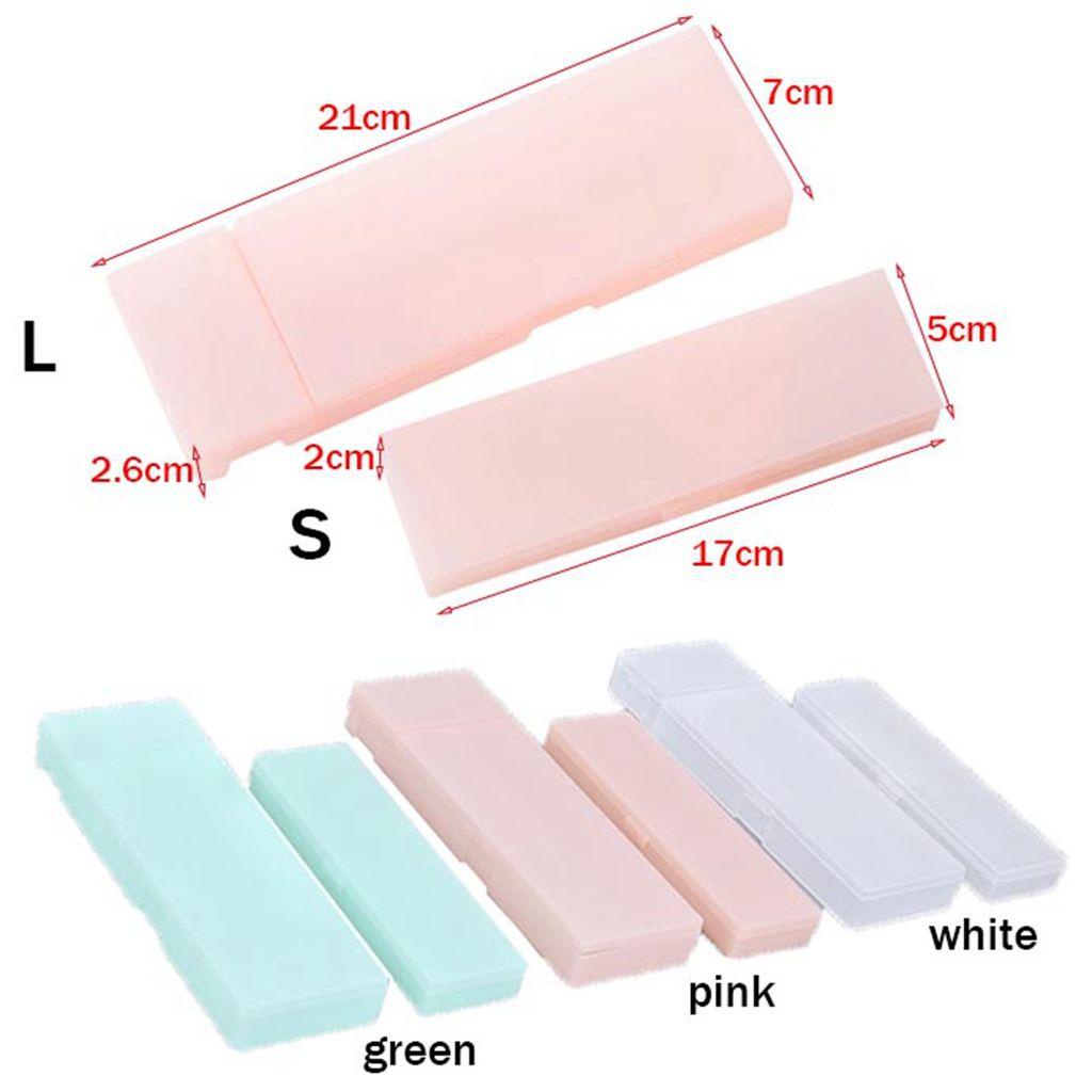 LANFY Kotak Pensil 1pcs Simple Untuk Pelajar Bahan PP Hadiah Anak Frosted Stationery Case