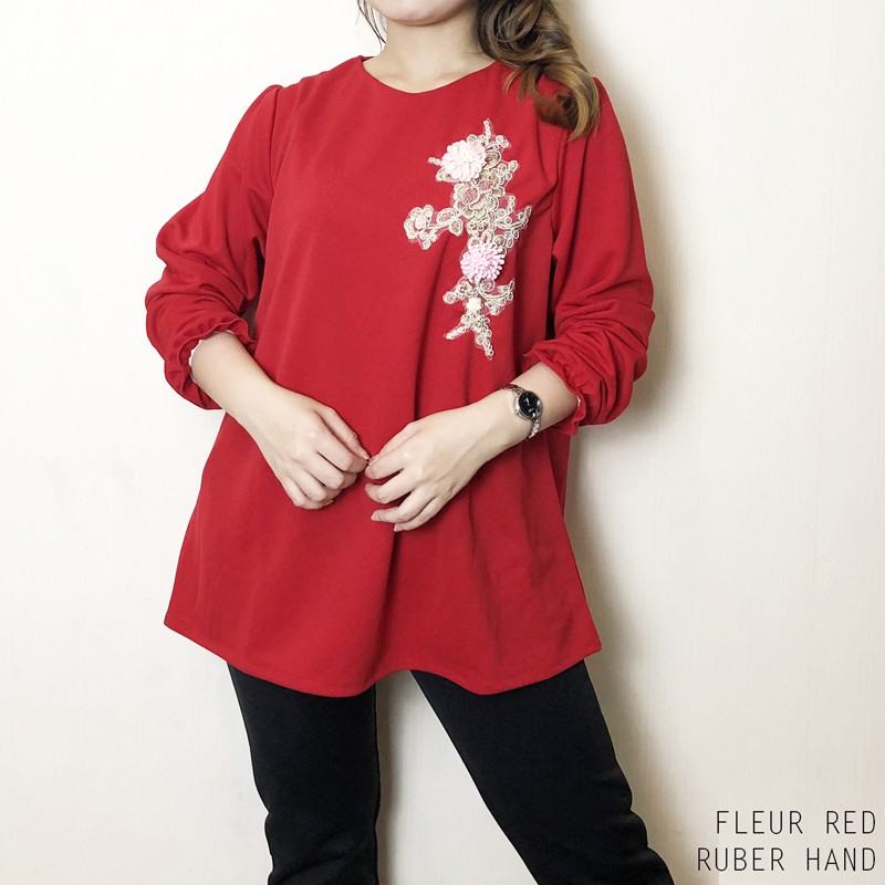 FLEUR TOP JUMBO - Atasan Jumbo Wanita Blouse Wanita