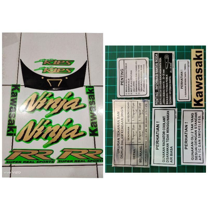 striping ninja rr old hijau+ stiker detail