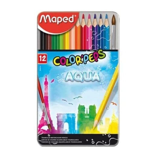 

Maped Water Color Pencils x12 - Metal Box