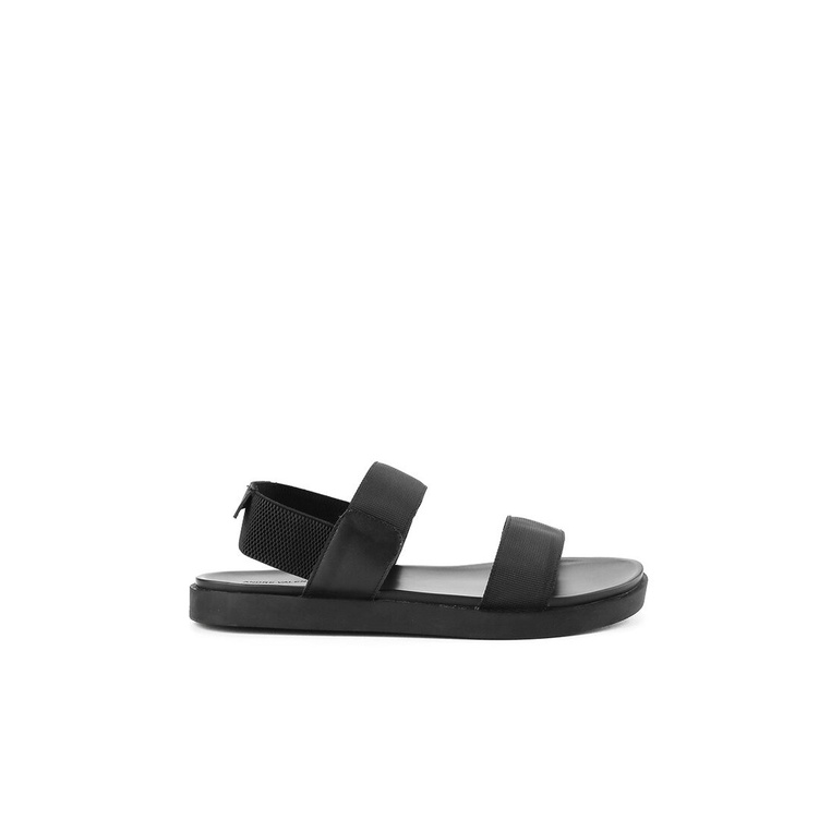 SANDAL SLIDE KULIT ANDRE VALENTINO PRIA ORIGINAL SLINGBACK HITAM AVM22