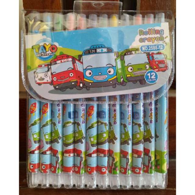 

1 Pack Rolling Crayon Pencil/ Pensil Mewarnai Bisa Diputar