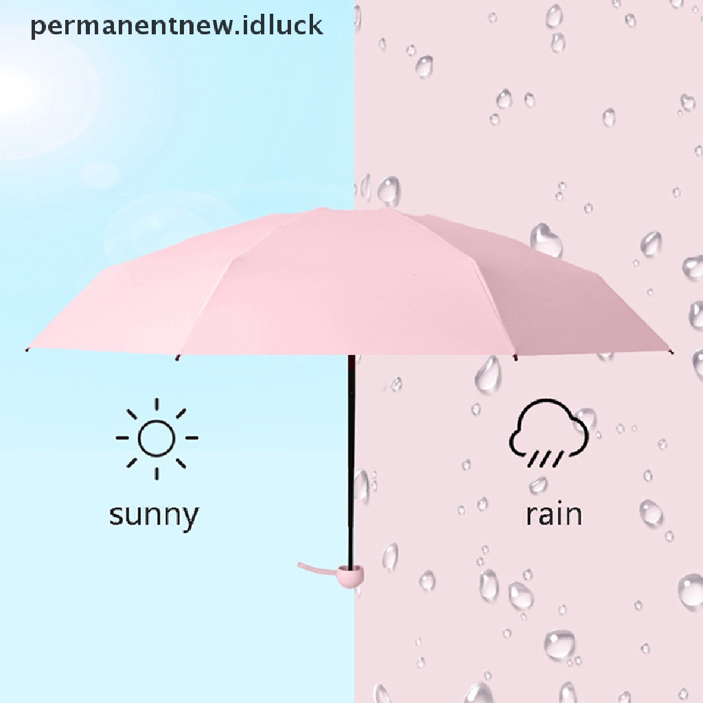 (luckypermanentnew) Payung Kapsul Mini Portable Proteksi Sinar Uv Untuk Wanita