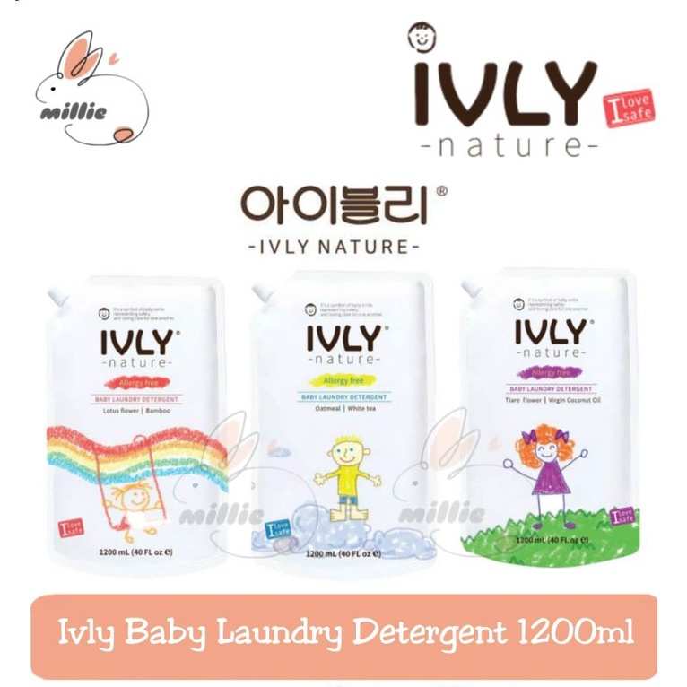 Ivly Nature Baby Laundry Detergent Lotus / Tiare / Oatmeal 1200ml