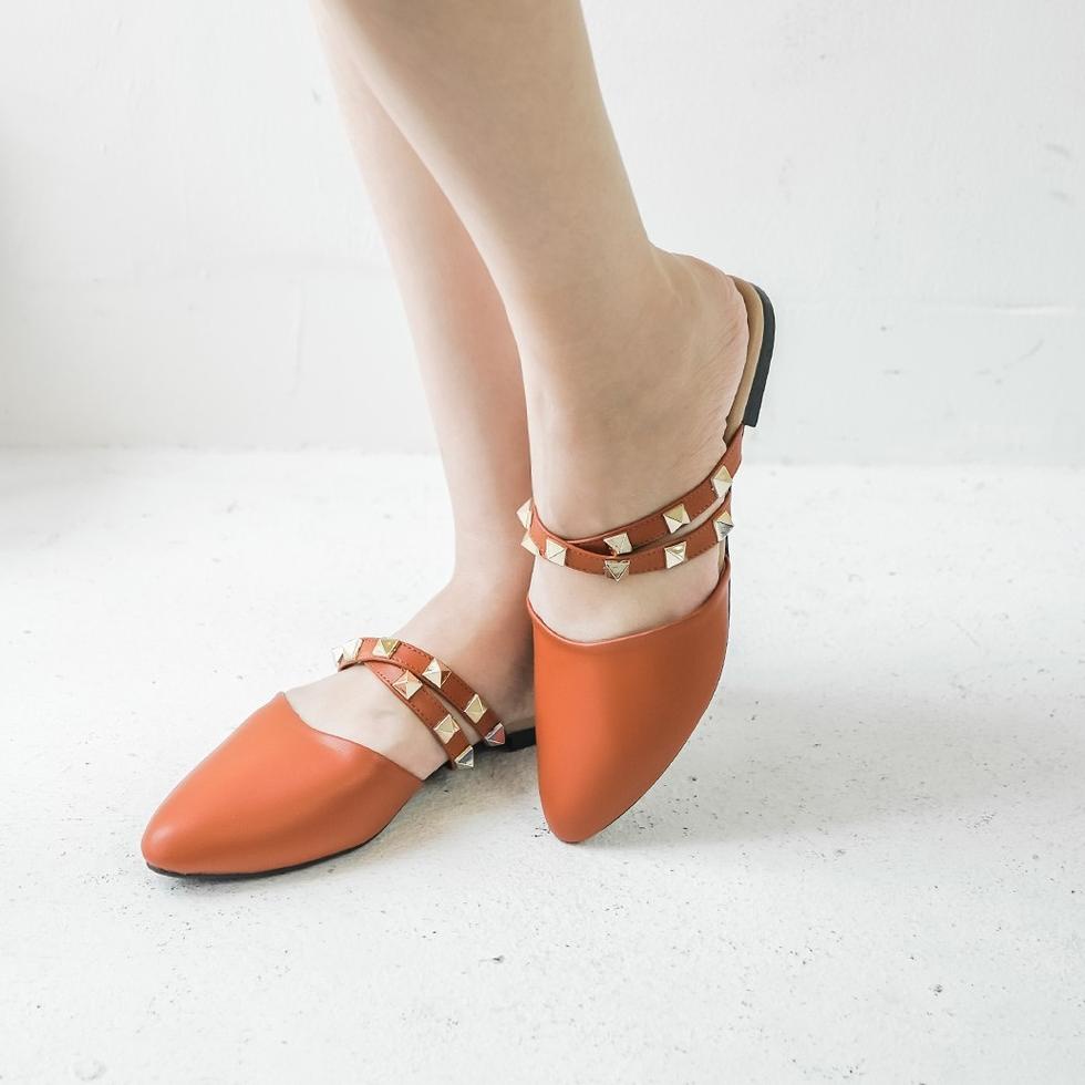 Flat Shoes AYOMI Lexia Stude AYM434 Mules Wanita A5Z2