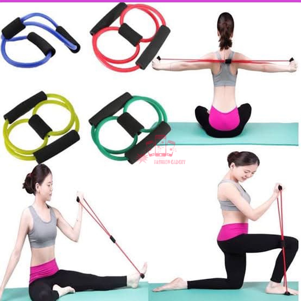 Tali Stretching Yoga Fitness Wanita / Pria Exercises Gym Tali Fitnes Tali Gym Tali Olahraga warna acak