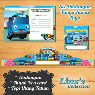 44 Contoh Undangan Ultah Anak Tayo Terbaru