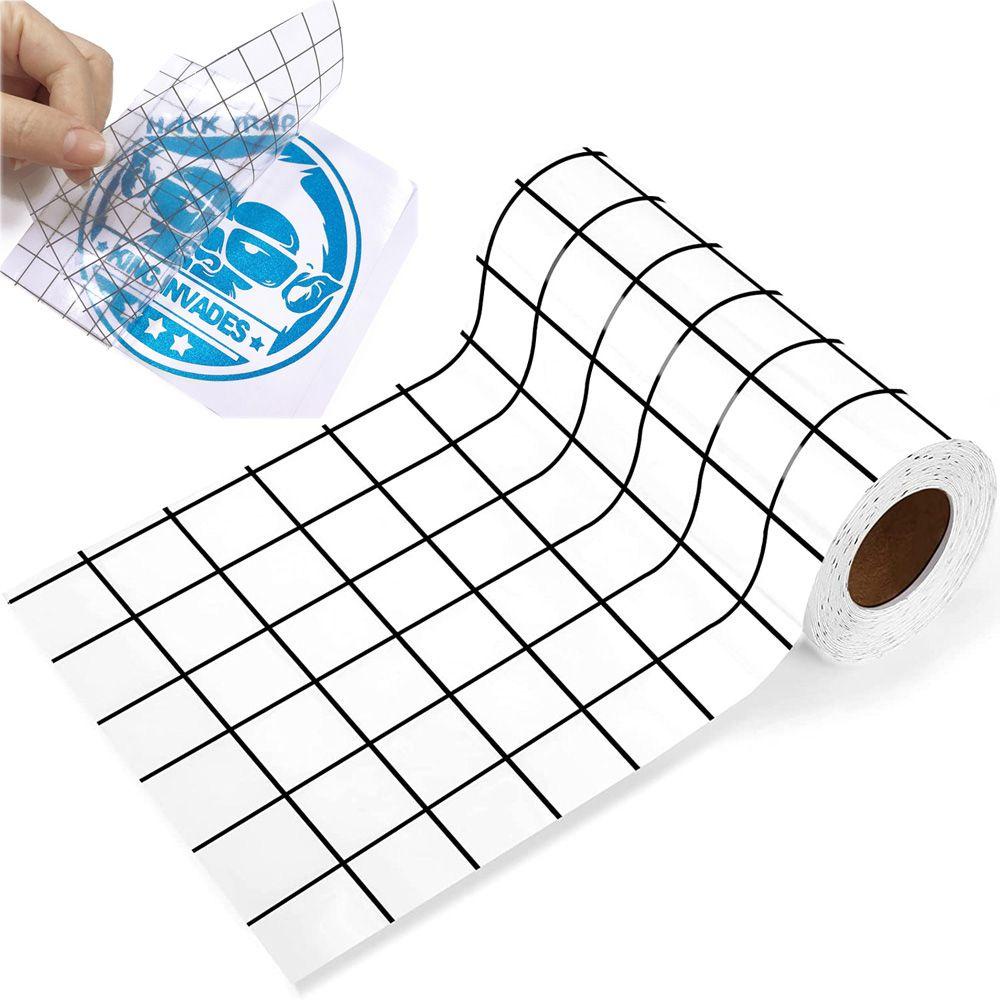 Lanfy Transfer Paper Clear Dekorasi Decal DIY Dengan Alignment Grid Hitam Stiker Dinding Transfer Film