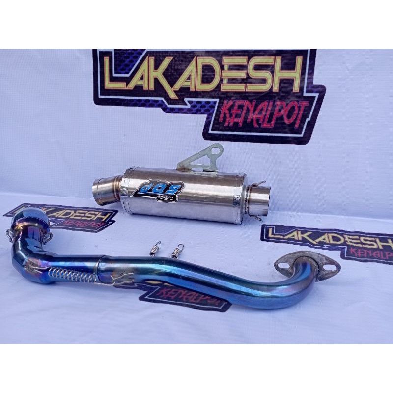 KNALPOT DOS LEHER BLUEMOON (INLET 38/50) BEAT MIO VARIO AEROX SCOOPY NMAX PCX ADV LEXI GENIO NEX DLL