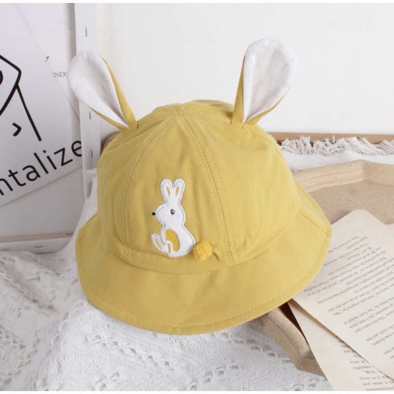 Topi Bucket Anak Perempuan Bayi Balita Motif Rabbits