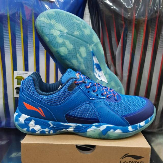 SEPATU BADMINTON LINING CLOUD ACE G5 - BLUE/CAMO - CUSHION - ORIGINAL