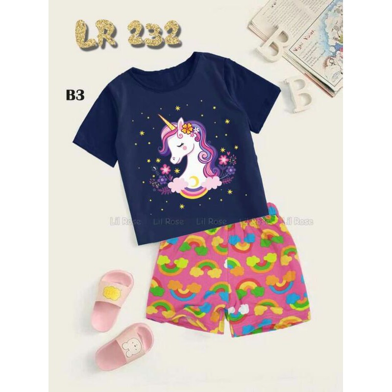 LR232 B BAJU ANAK RUMAH UNICORN / BAJU MAEN ANAK