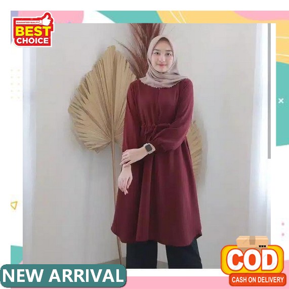 Jenny Long Tunik Bahan Manggo Crepe Others Tunik Wanita Import Tunik Wanita Terbaru 2021 Kekinian Be