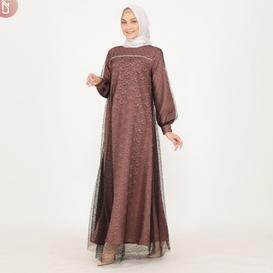 Bagus Dipakai.. GAMIS PESTA JUMBO BRUKAT DRESS TILE DOT NAILA JENAIRA DRESS BUSUI FRIENDLY JUMBO TER