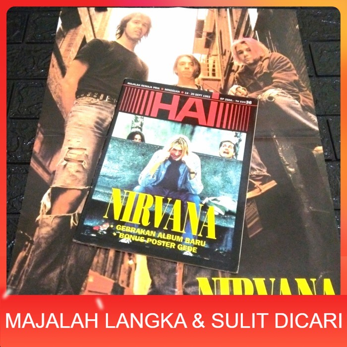 Majalah HAI No.36 Sep 1993 NIRVANA + POSTER JUMBO (SUPER RARE ITEM) Langka