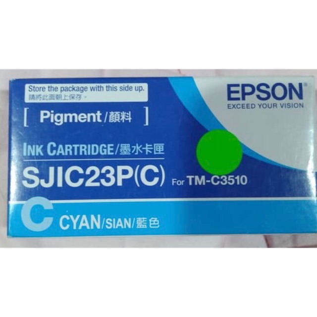 Epson Inkjet Catridge SJIC23 (C)Cyan for TM-C3510 / TMC3510 tinta