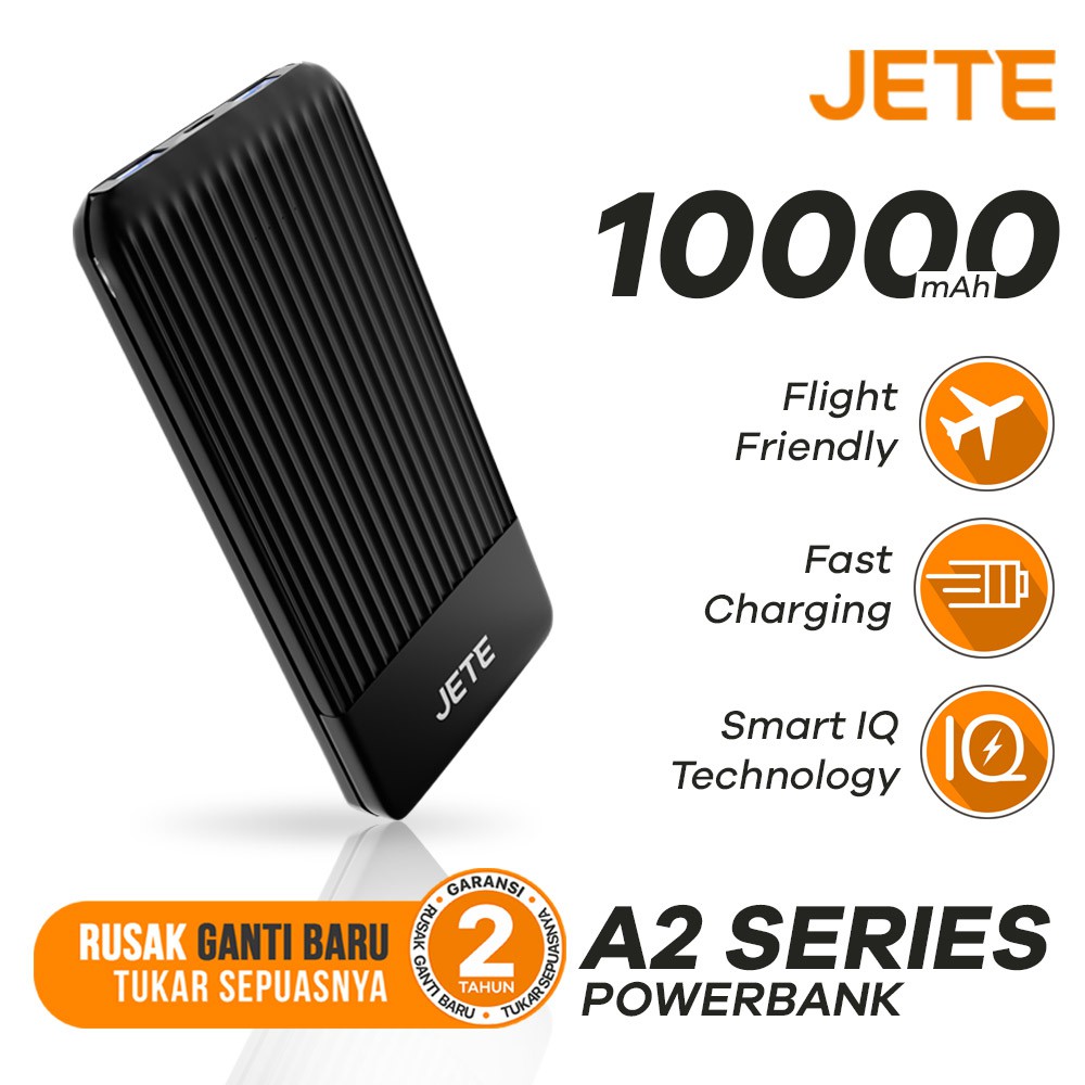 Powerbank 10000 MaH  Fast Charging JETE A2 - Garansi Resmi  25 Bulan