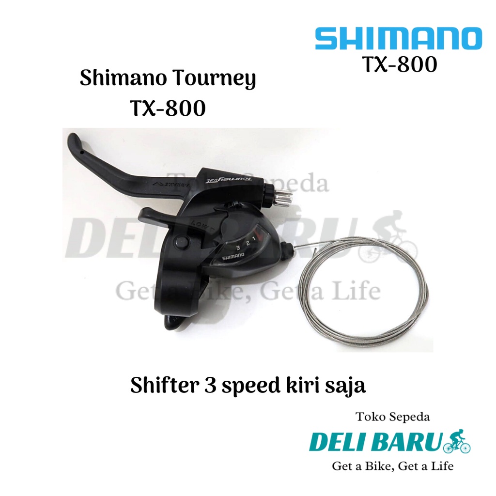 Shimano Shifter TX-800 ORI 3 speed kiri saja operan gigi sepeda MTB