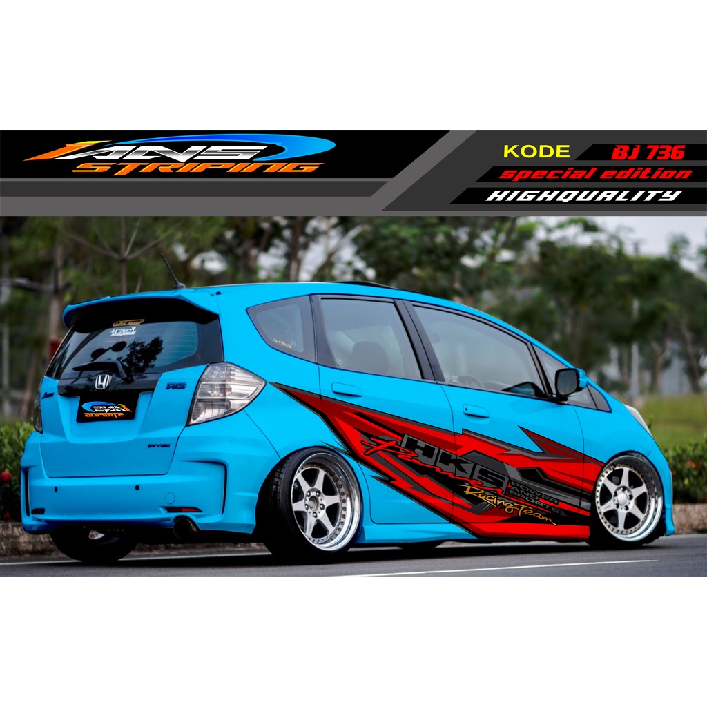 STICKER VARIASI MOBIL HONDA BRIO AGYA JAZZ AVANZA YARIS / DECAL STICKER MOBIL JAZZ / STIKER MOBIL